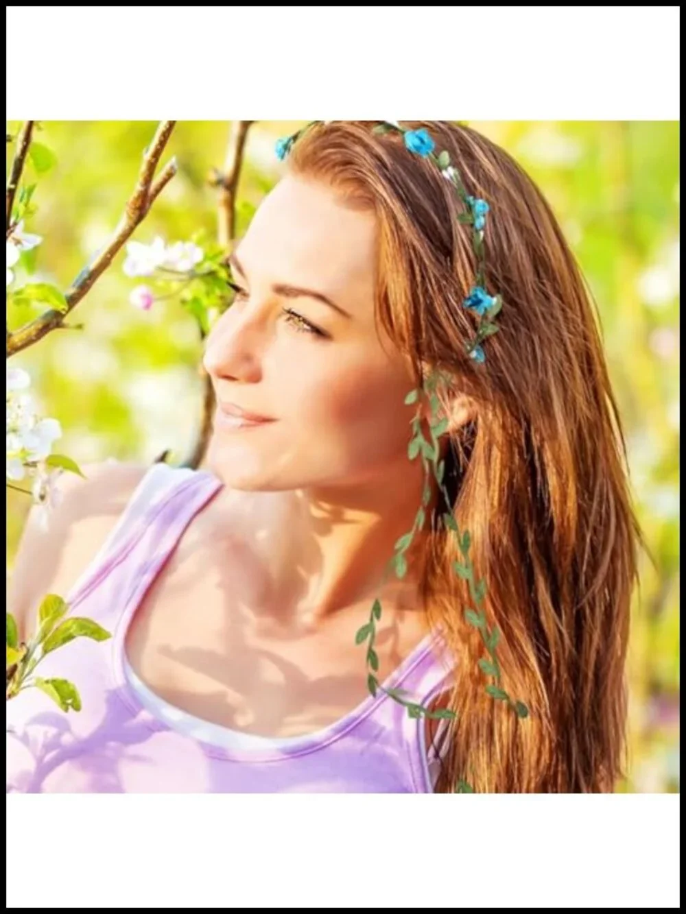 12 Pc Flower Crown Headband Wreath Garland Multicolor Floral Hair Accessory